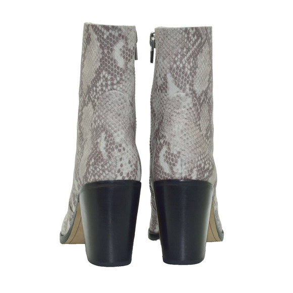 B5 NEW DOLCE VITA Samie Snake Print Leather Ankle-High Block Heel Bootie Sz 9.5 - Picture 5 of 8